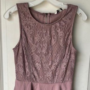 Speechless Mauve Sleeveless Double-Hem Dress